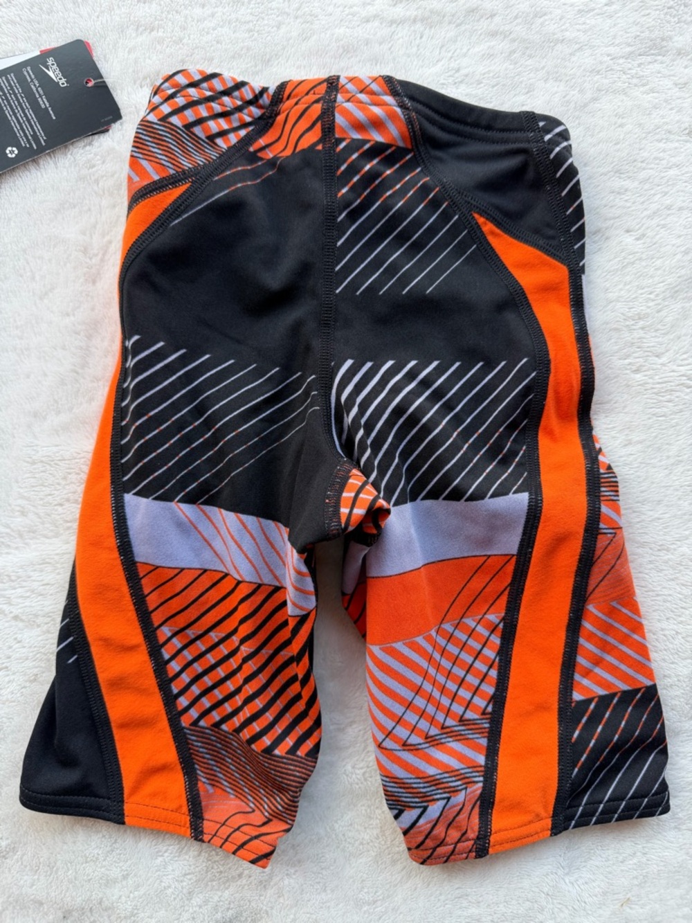 Speedo Orange and Black Graphic Jammer Swim Briefs Size 22 Boys 4/5 years old. - Picture 4 of 6